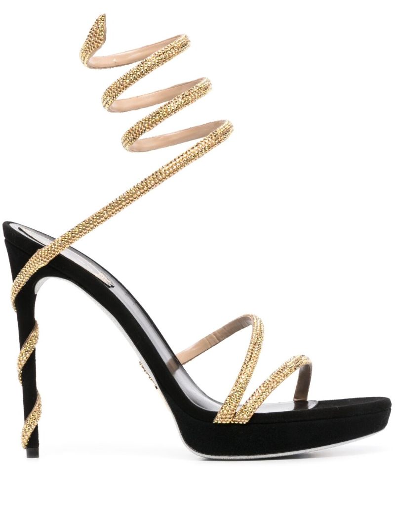 Black 120 Ankle Strap Sandals