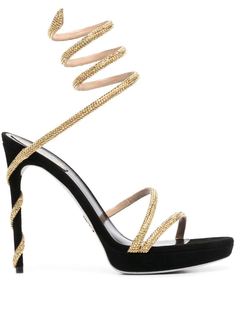 Black 120 Ankle Strap Sandals