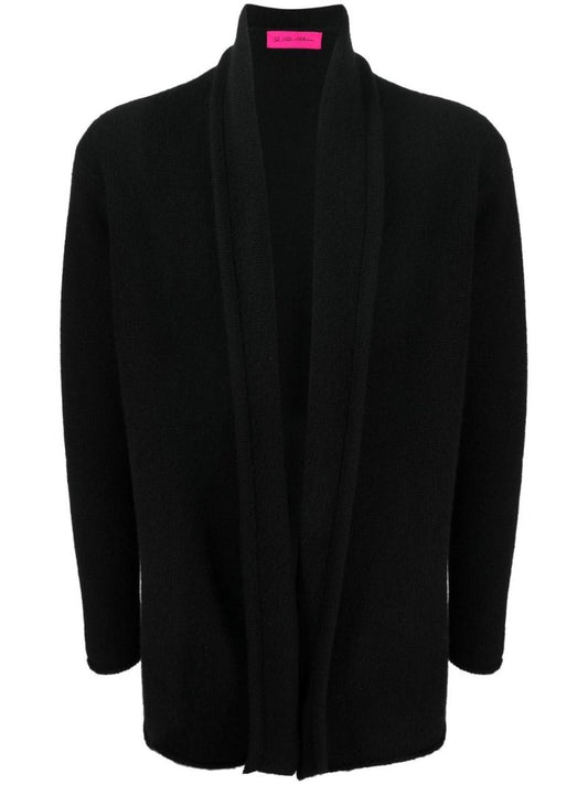 Black Shawl Lapel Cardigan