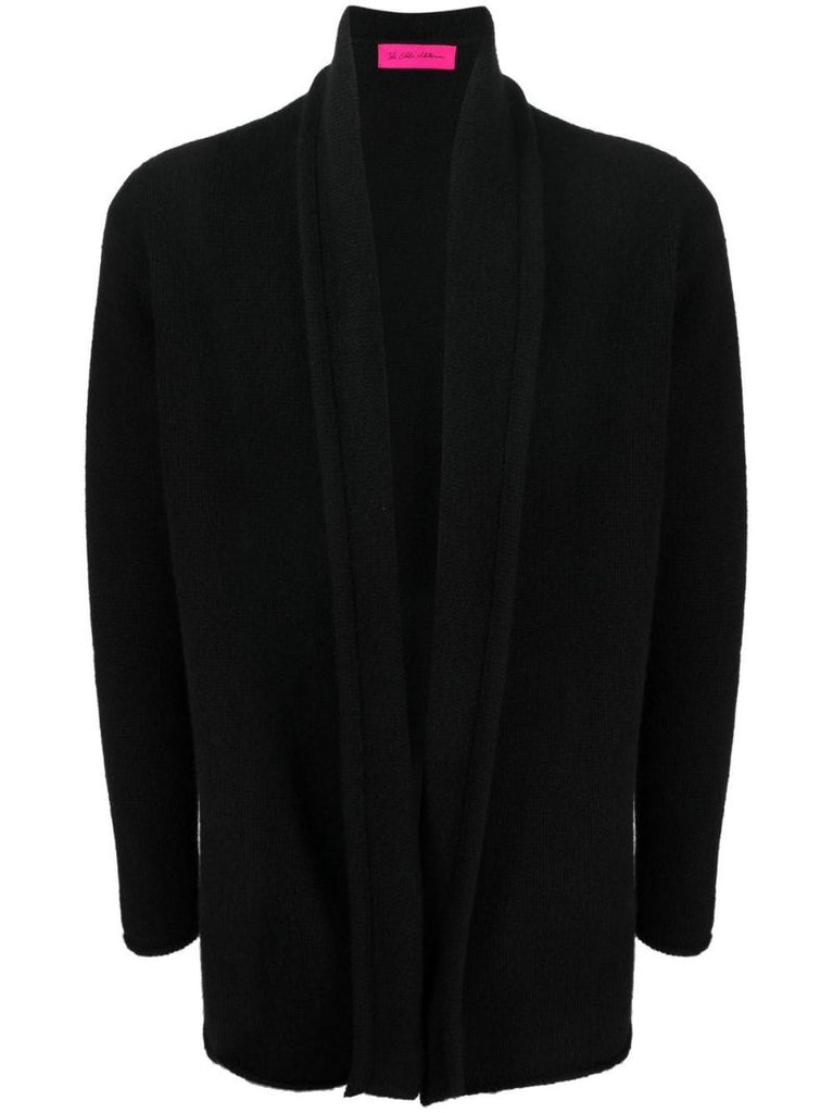 Black Shawl Lapel Cardigan