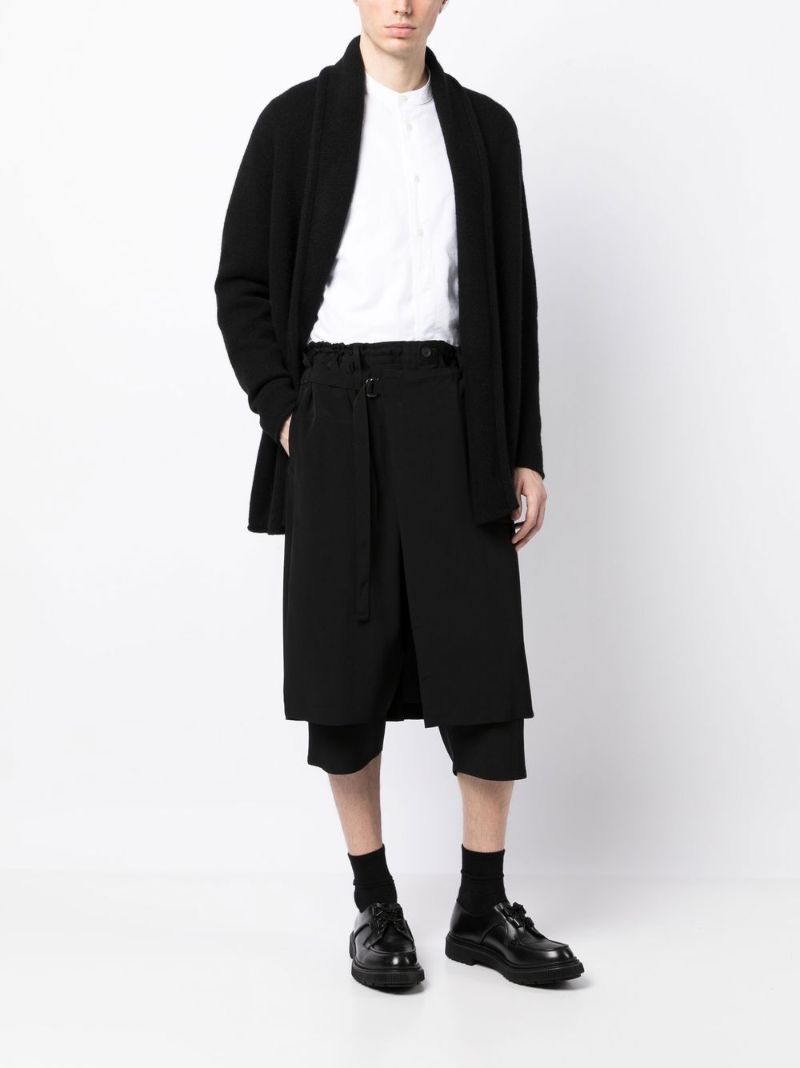 Black Shawl Lapel Cardigan