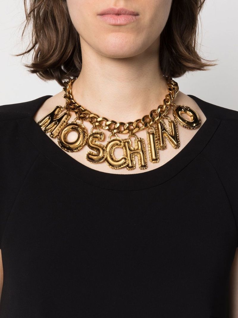 Gold-tone Inflatable Lettering Necklace