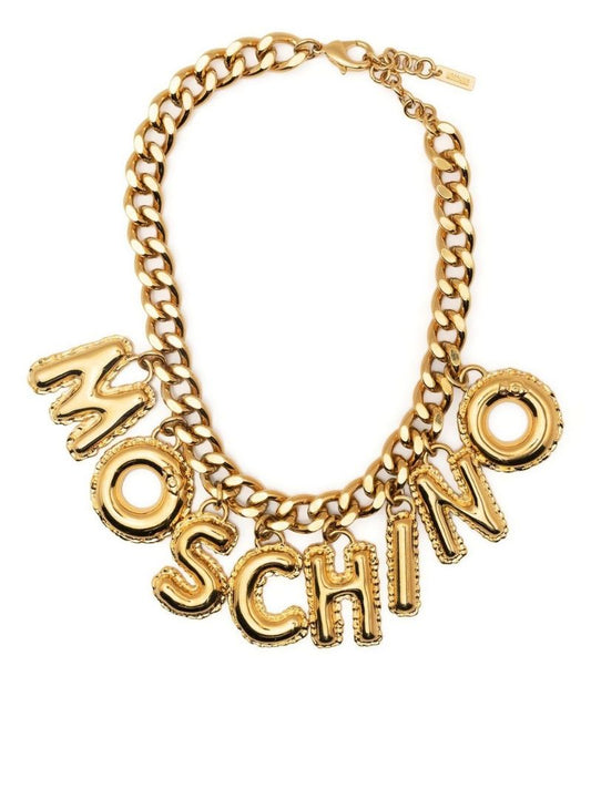 Gold-tone Inflatable Lettering Necklace