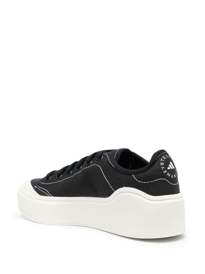 Black and White Court Logo Sneakers