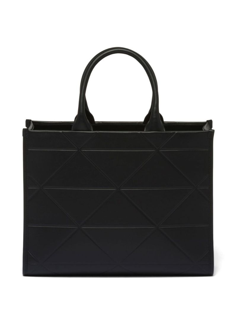 Black Symbole Medium Leather Tote Bag