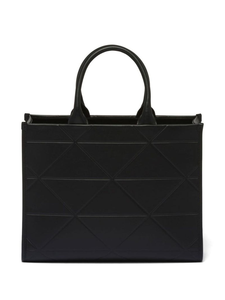 Black Symbole Medium Leather Tote Bag