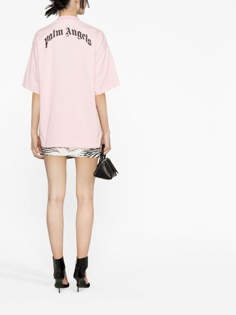 Pink Teddy Bear Print T-shirt