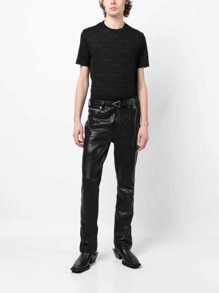 Black Logo Print Cotton T-shirt
