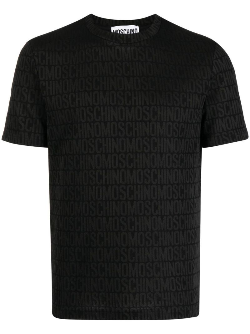 Black Logo Print Cotton T-shirt