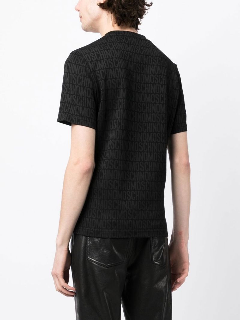 Black Logo Print Cotton T-shirt