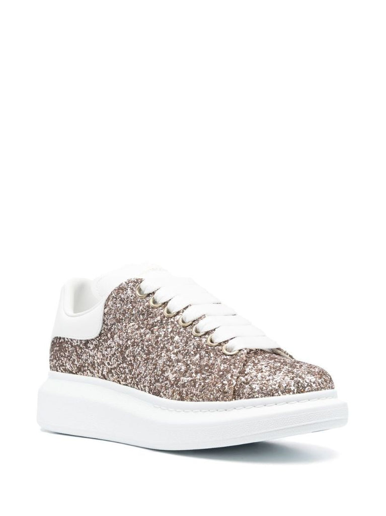 Gold and White Oversized Sneakers