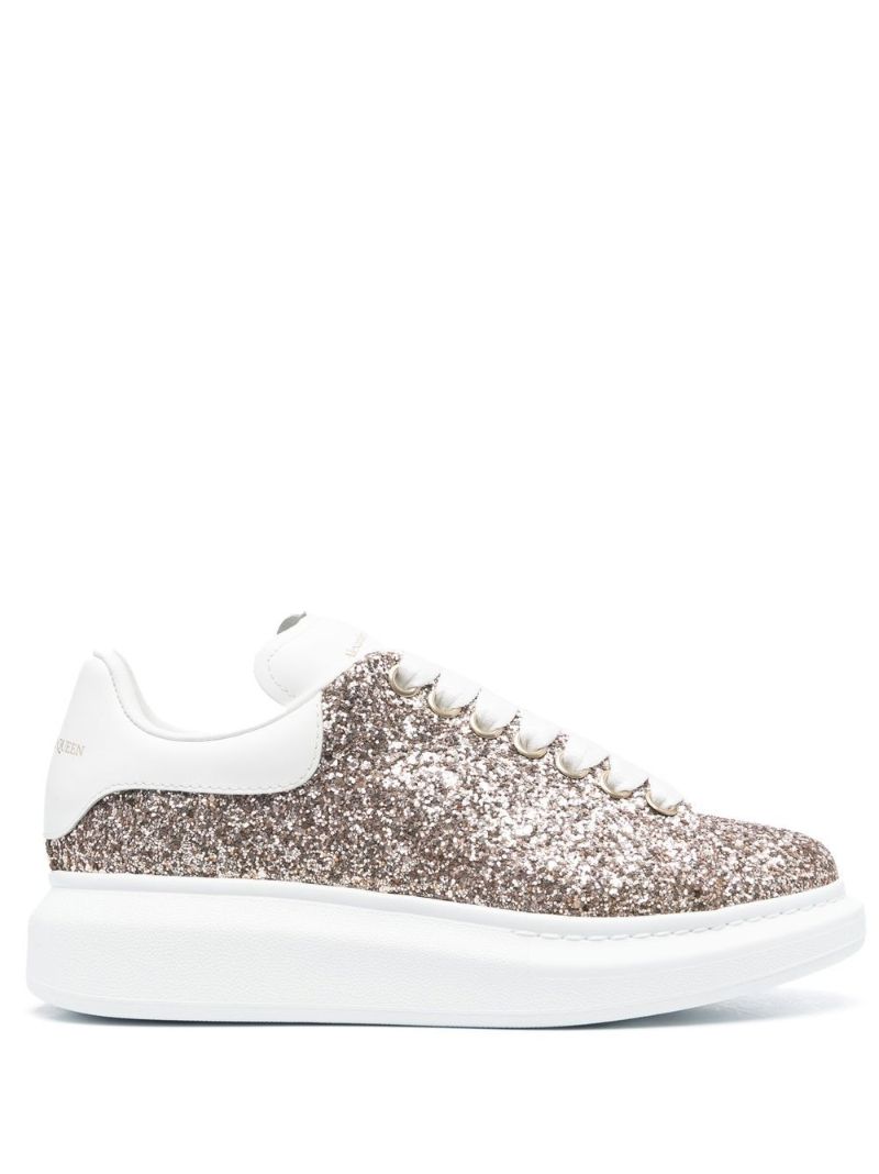 Gold and White Oversized Sneakers