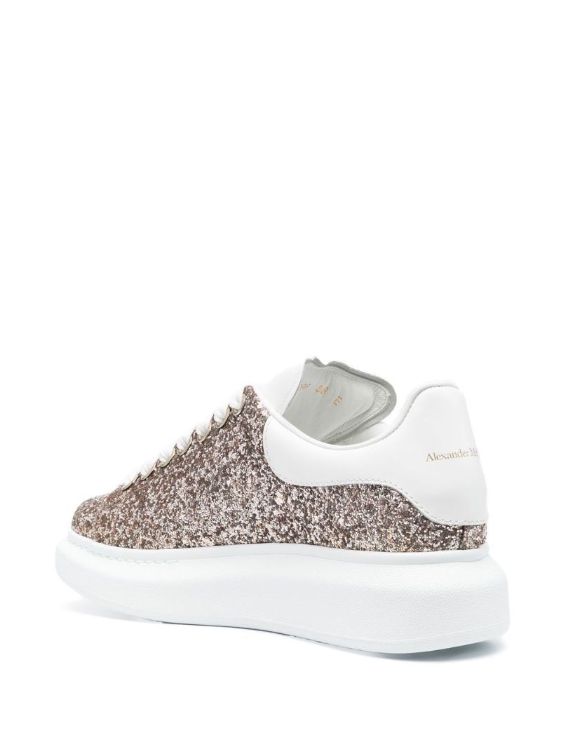 Gold and White Oversized Sneakers