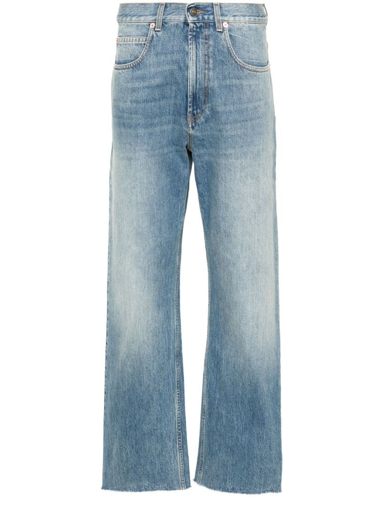 Blue Straight-leg Jeans