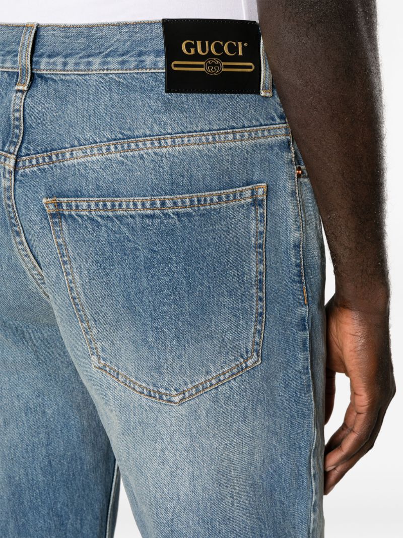Blue Straight-leg Jeans
