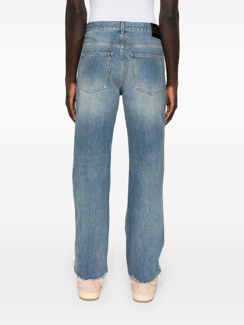 Blue Straight-leg Jeans