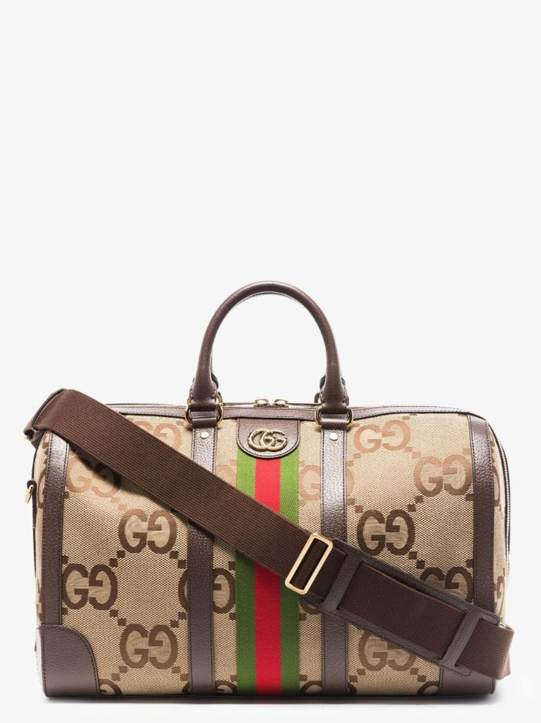 Brown Jumbo Gg Supreme Canvas Holdall Bag