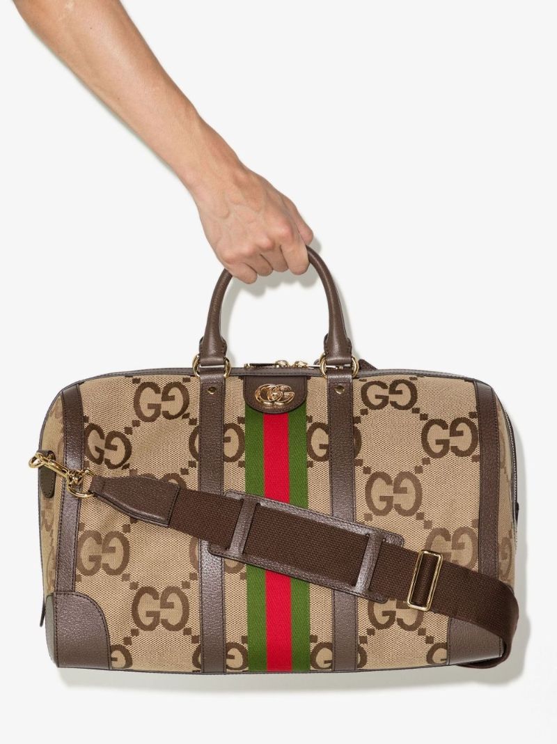 Brown Jumbo Gg Supreme Canvas Holdall Bag