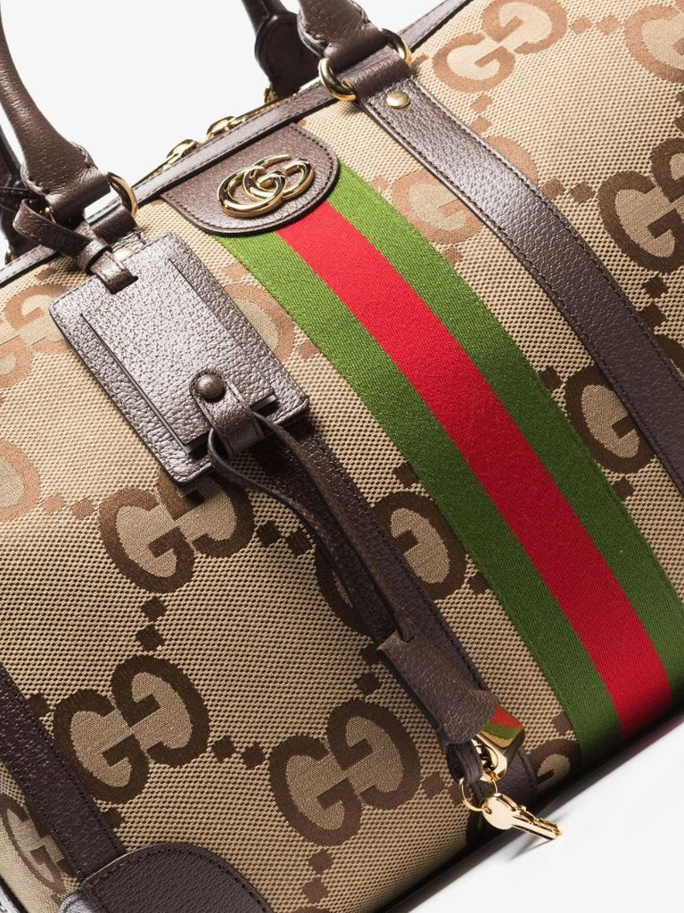 Brown Jumbo Gg Supreme Canvas Holdall Bag