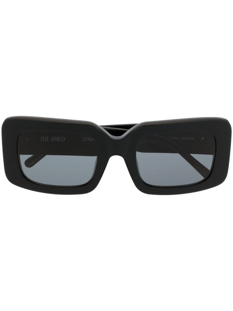 Black Jorja Square-frame Sunglasses