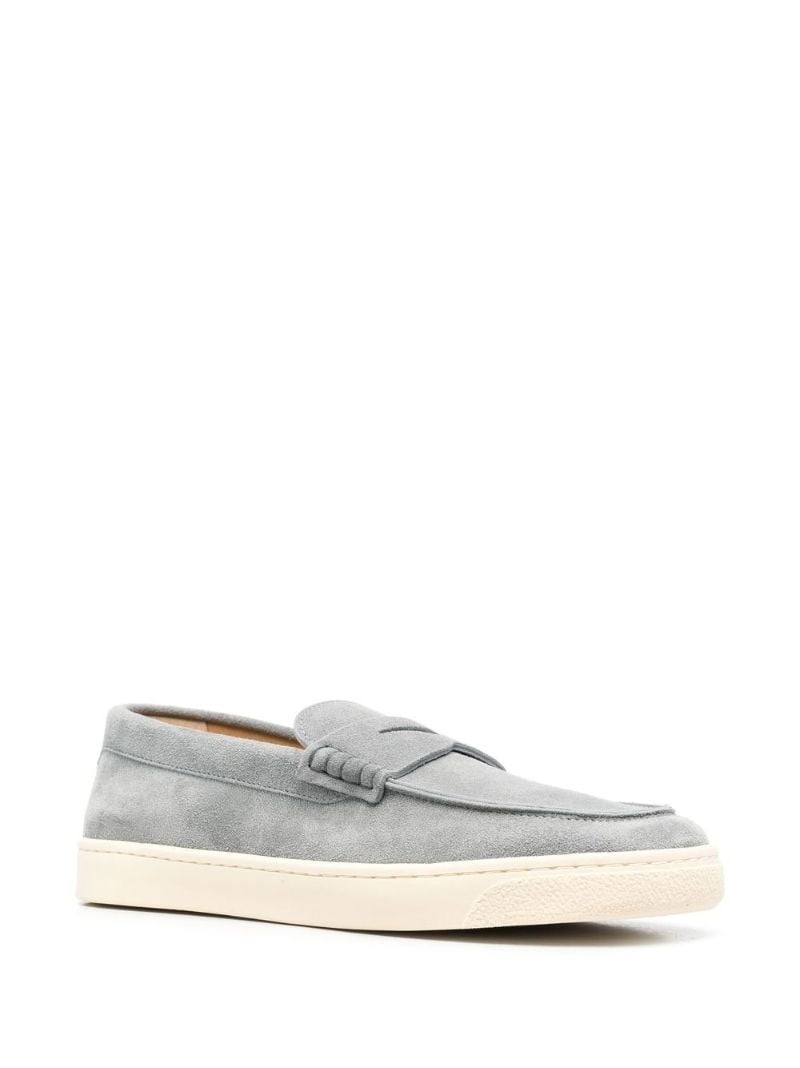 Grey Suede Penny Loafer Sneakers