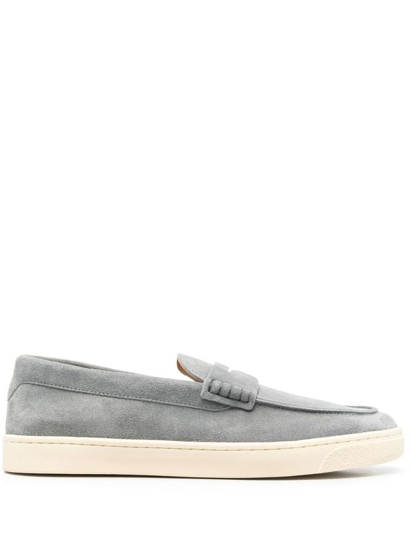 Grey Suede Penny Loafer Sneakers