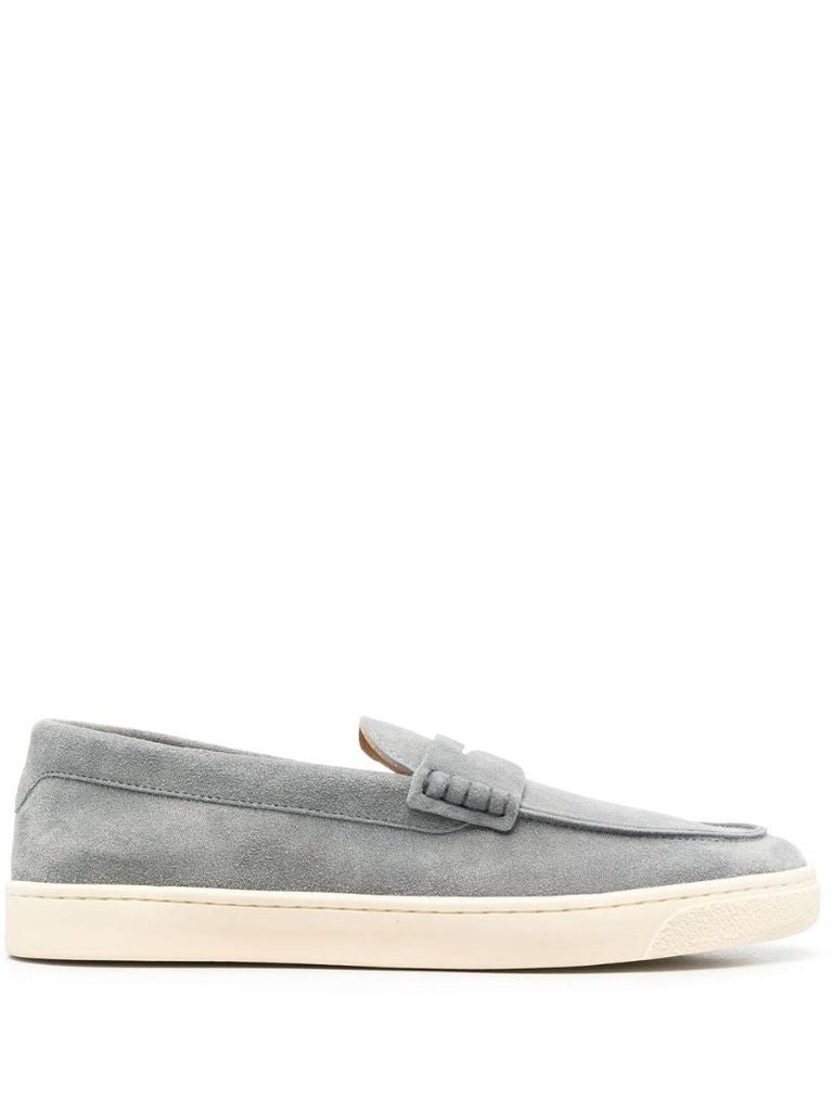 Grey Suede Penny Loafer Sneakers