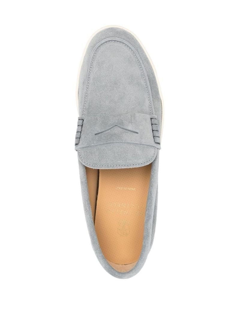 Grey Suede Penny Loafer Sneakers