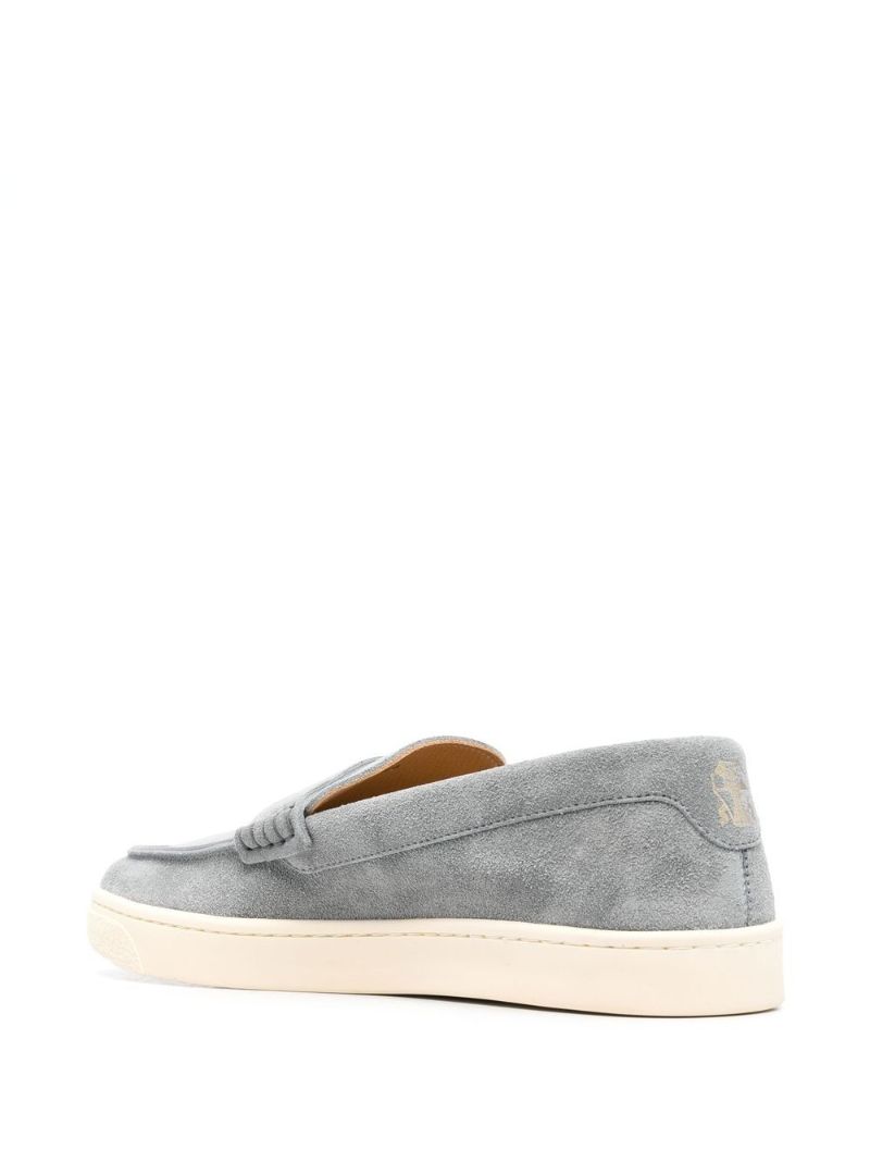 Grey Suede Penny Loafer Sneakers