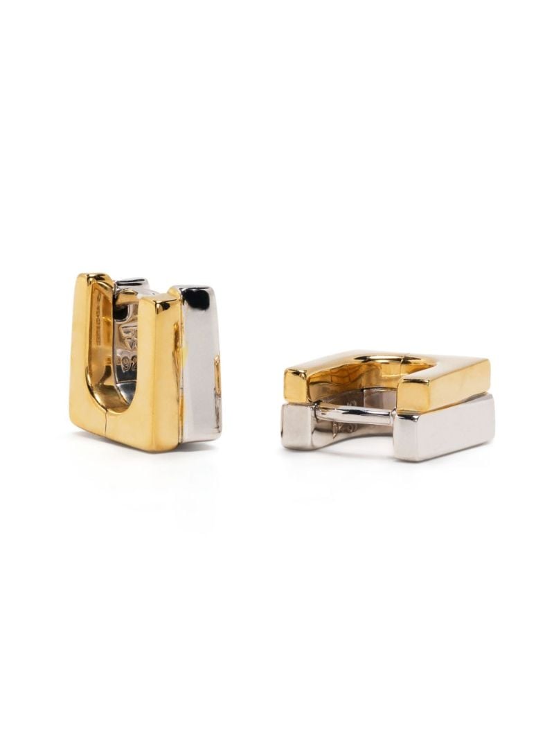 Sterling Silver Step Duo Huggie Earrings