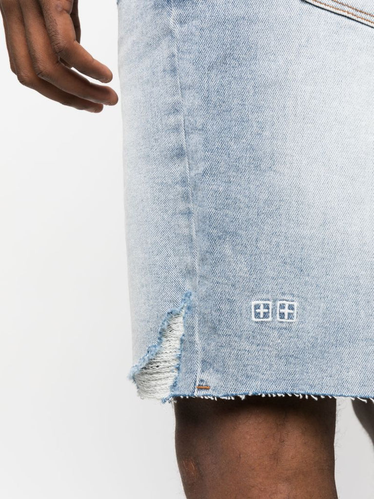 Blue Wolf Distressed Denim Shorts