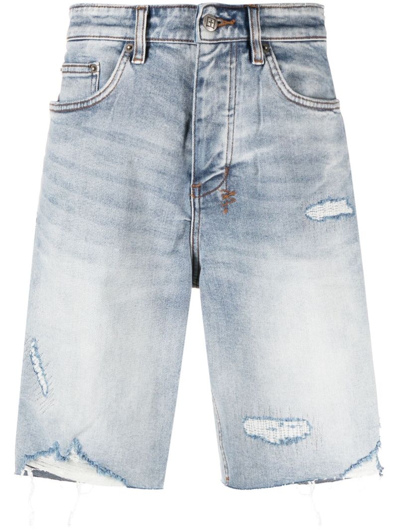 Blue Wolf Distressed Denim Shorts