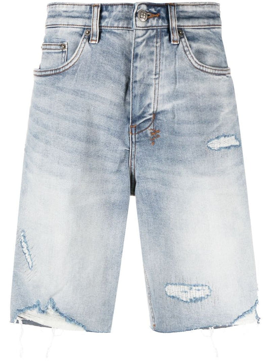 Blue Wolf Distressed Denim Shorts