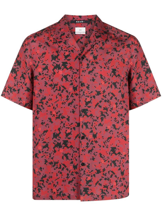 Red Digi Resort Shirt