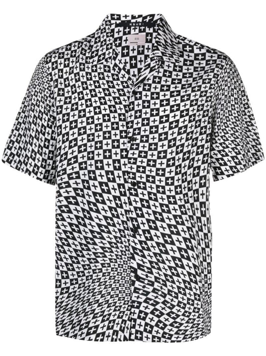 Black Check Out Resort Short Sleeve Shirt