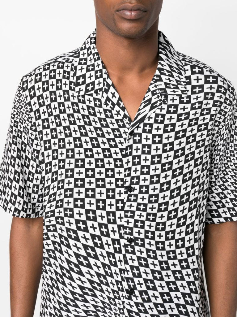 Black Check Out Resort Short Sleeve Shirt