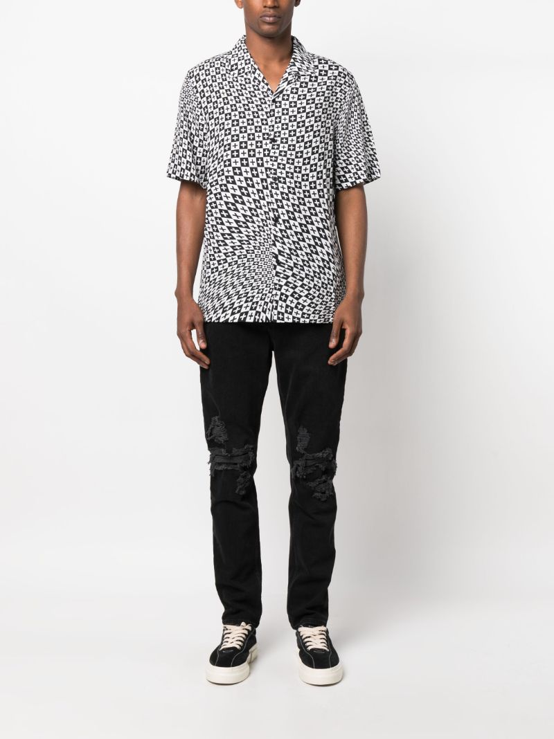 Black Check Out Resort Short Sleeve Shirt