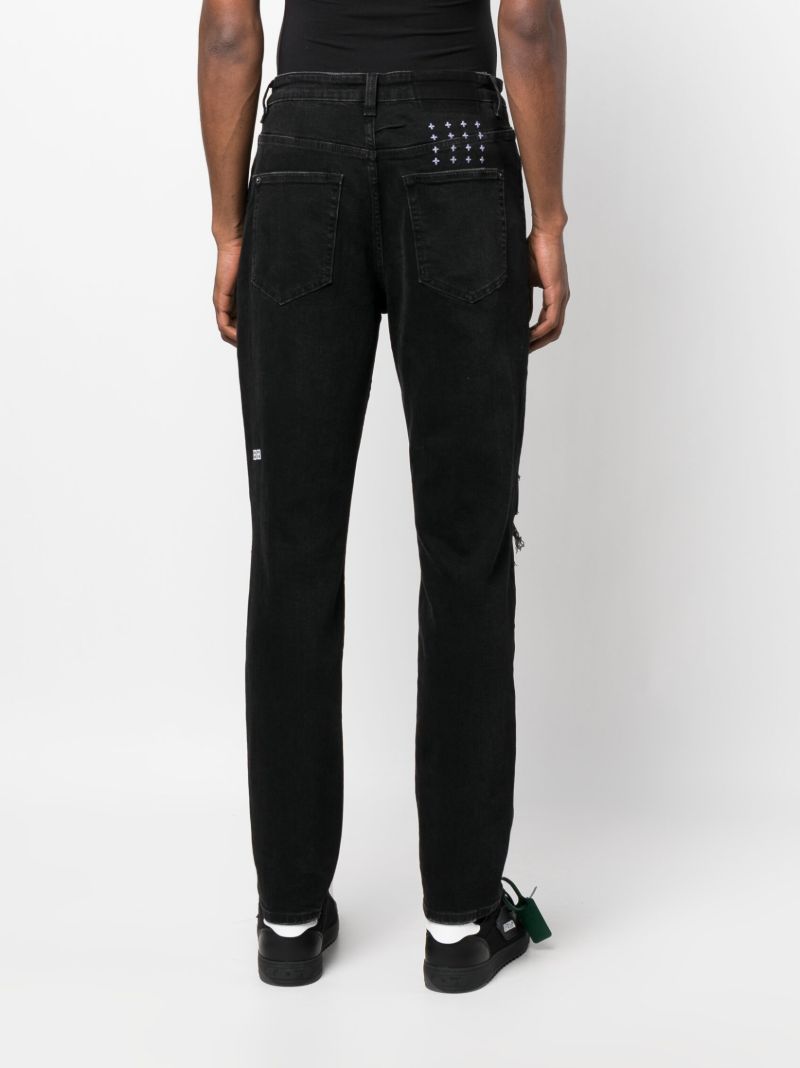 Black Wolfgang Tapered Slim-leg Jeans