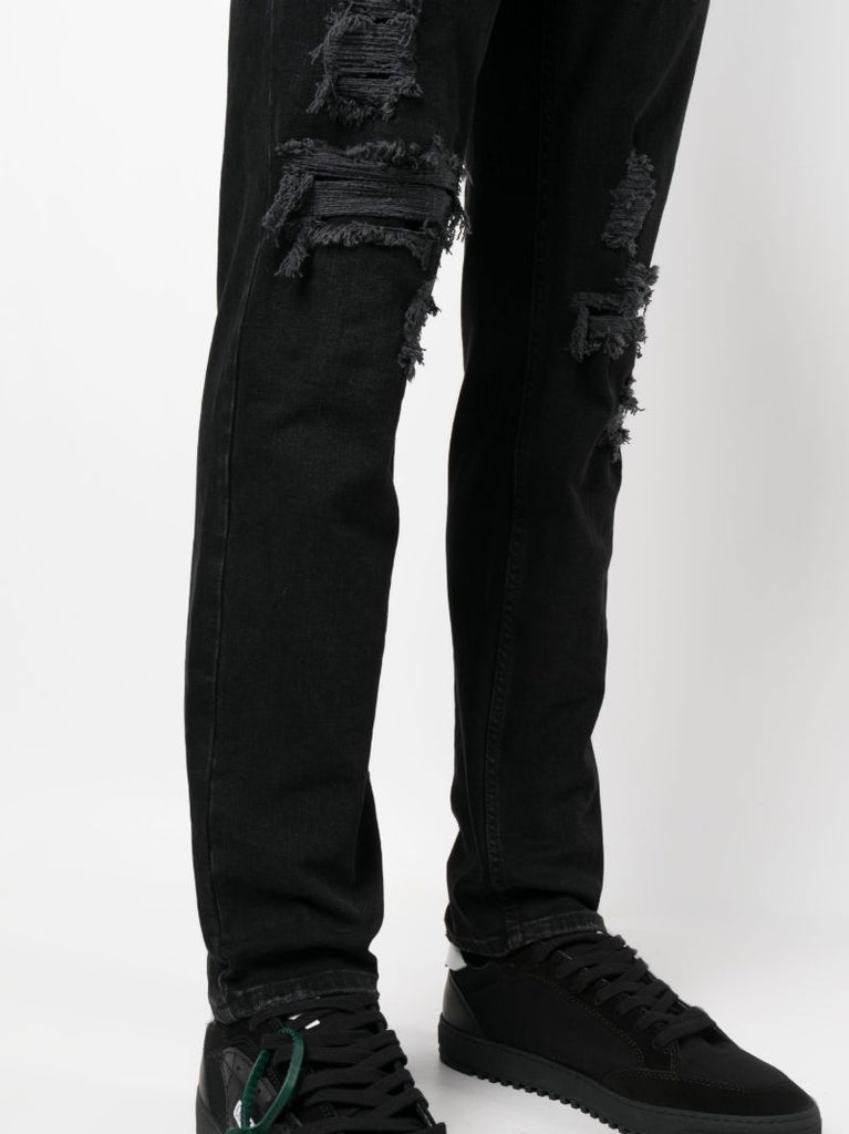 Black Wolfgang Tapered Slim-leg Jeans