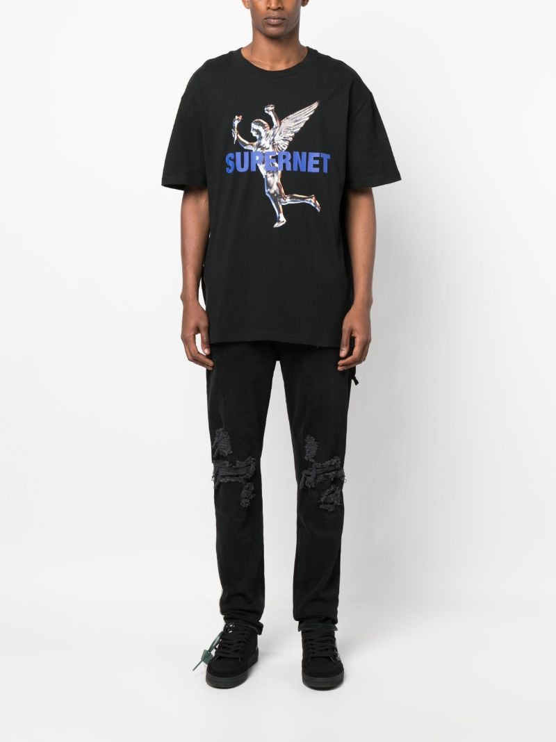 Black Wolfgang Tapered Slim-leg Jeans