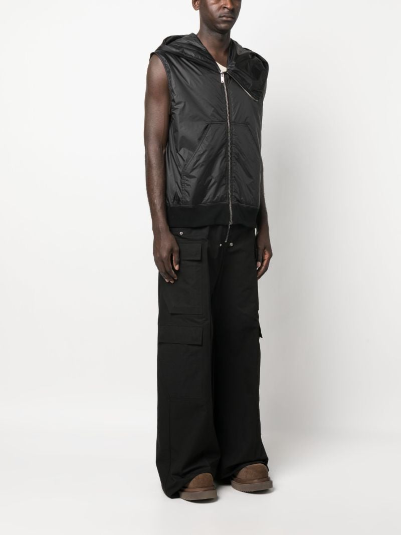 Black Asymmetric Hooded Vest