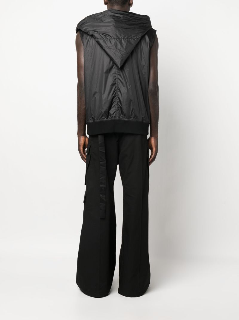 Black Asymmetric Hooded Vest