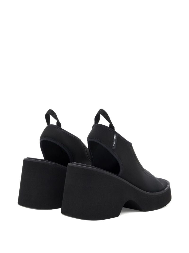 Black Wave Platform Sandals