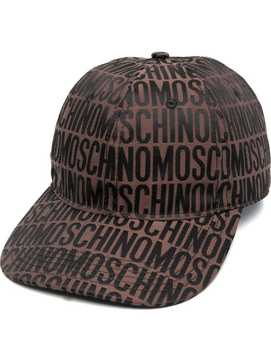 Brown Logo Print Baseball Cap