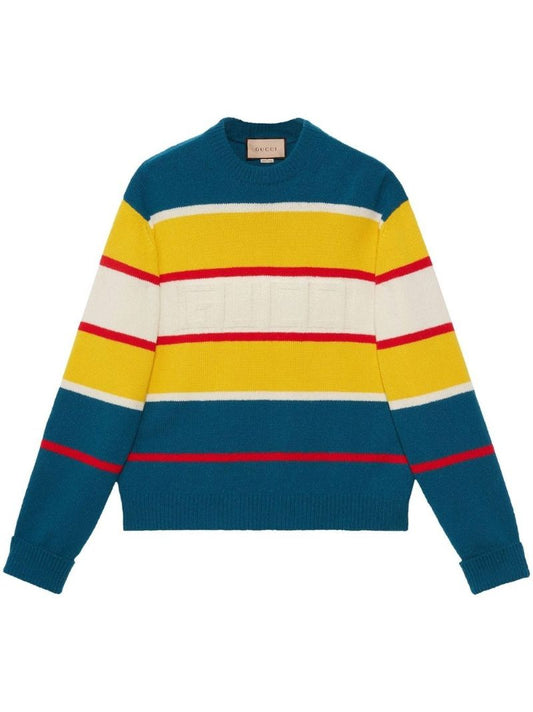 Yellow Striped Wool Sweater