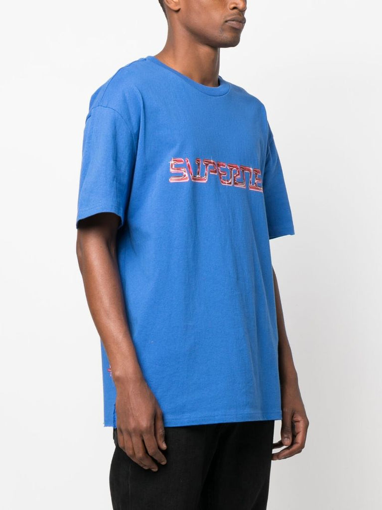 Blue Supernet Biggie Cotton T-shirt