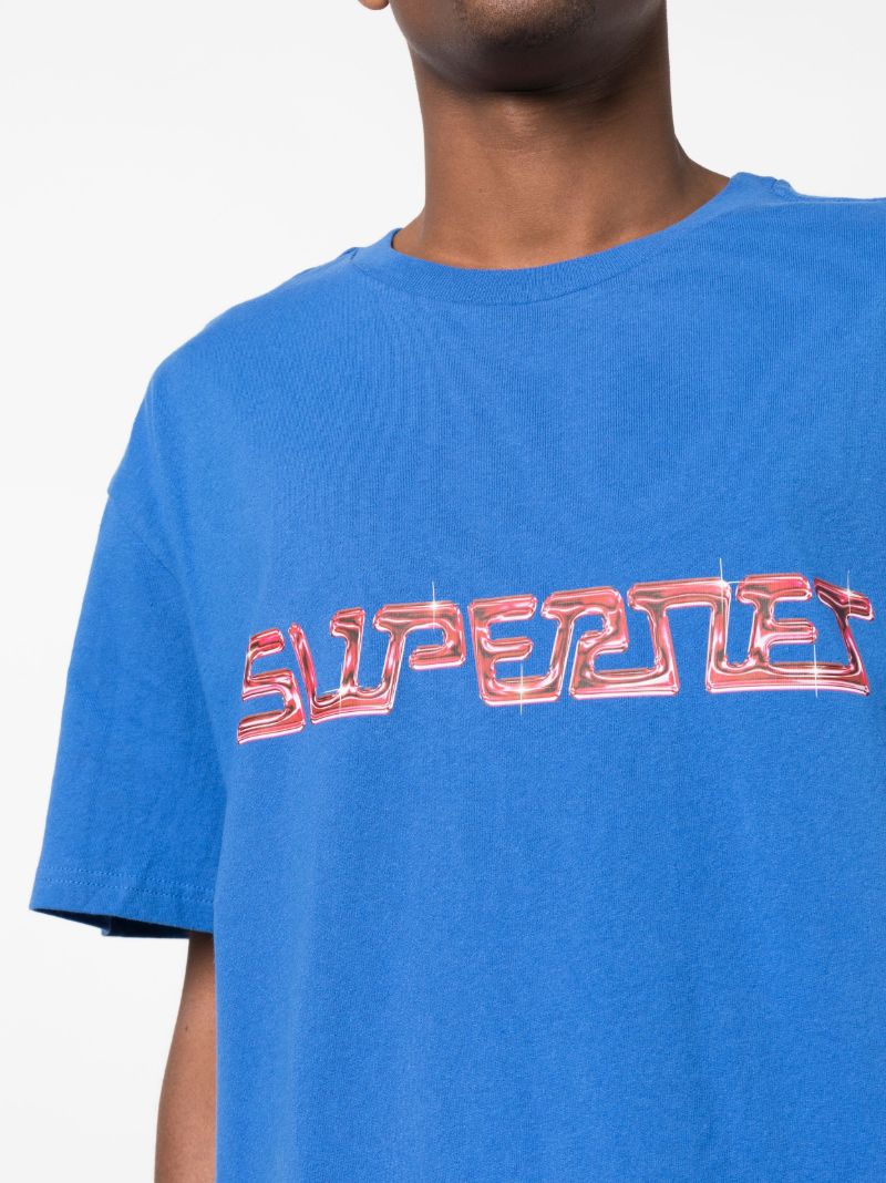 Blue Supernet Biggie Cotton T-shirt