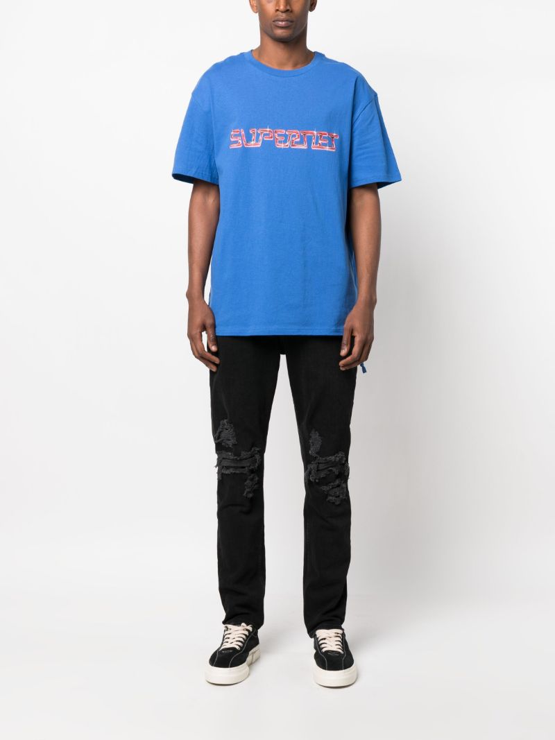 Blue Supernet Biggie Cotton T-shirt