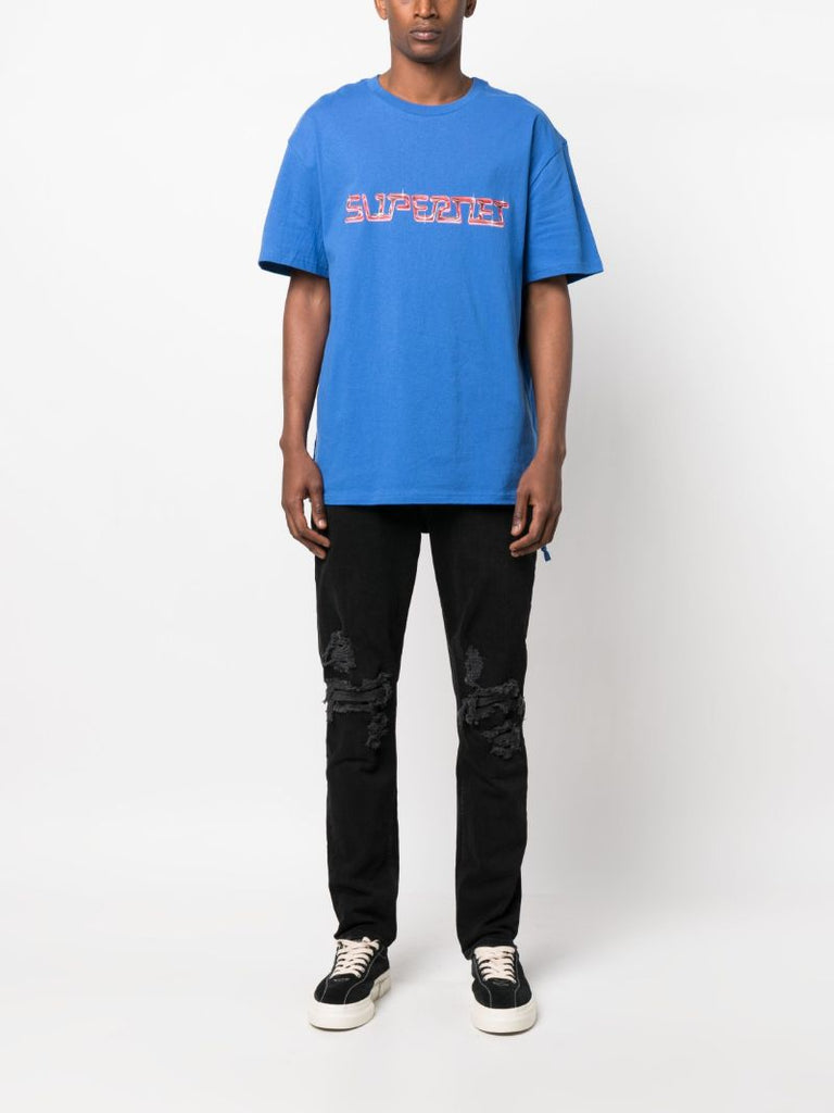 Blue Supernet Biggie Cotton T-shirt