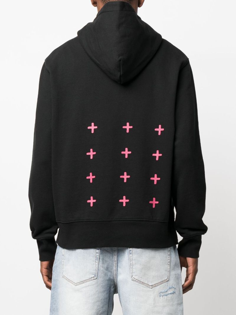 Black Pixel Flower Kash Hoodie
